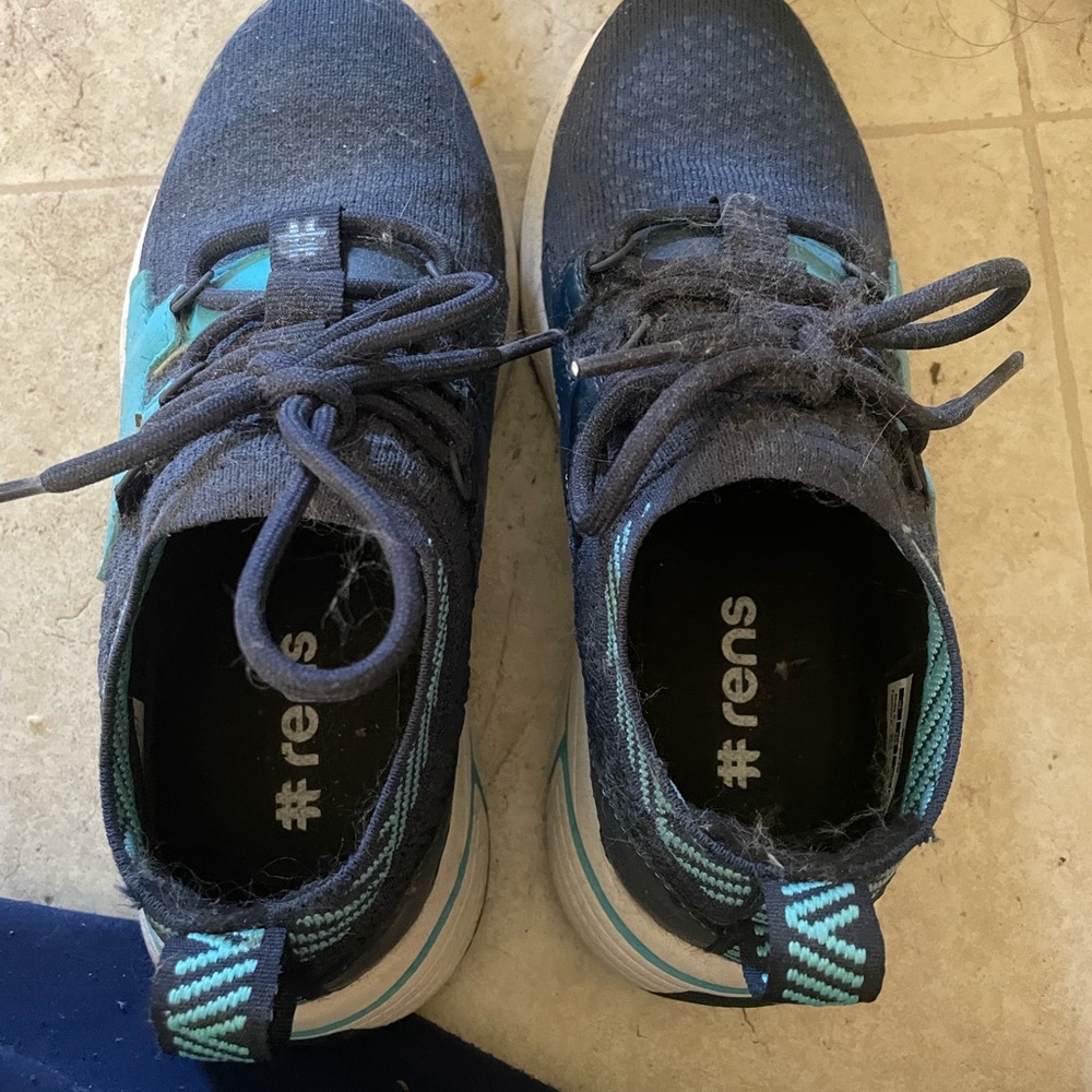 Women's Navy and Teal Athletic Sneakers